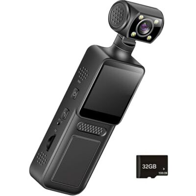 HINAYOSAN Caméra d'action portable 4 K, petite caméra d'action à 180 degrés, enregistreur de poche pour voyage, cyclisme, convient pour les sports de plein air HINAYOSAN Caméra d'action portable 4 K, petite caméra d'action à 180 degrés, enregistreur de poche pour voyage, cyclisme, convient pour les sports de plein air