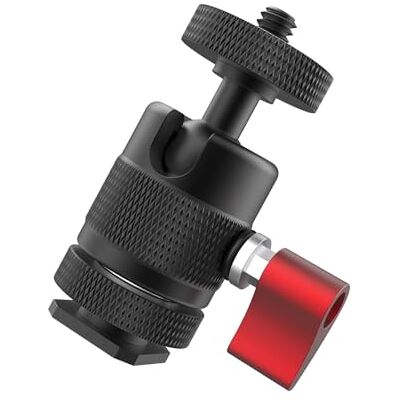 Buxuaaaa Support de trépied pour appareil photo, rotation à 360 degrés, adaptateur de 6,35 mm, largement utilisé pour les caméras d'action, adaptateur de trépied en aluminium noir Buxuaaaa Support de trépied pour appareil photo, rotation à 360 degrés, adaptateur de 6,35 mm, largement utilisé pour les caméras d'action, adaptateur de trépied en aluminium noir