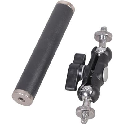 Beimus Tige d'extension de tube fileté femelle de 6,35 mm à 360 degrés pour caméras d'action et téléphones Support de trépied en métal pour trépied en direct Beimus Tige d'extension de tube fileté femelle de 6,35 mm à 360 degrés pour caméras d'action et téléphones Support de trépied en métal pour trépied en direct