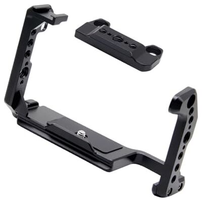 Uqezagpa Cage de caméra ergonomique en silicone pour FX30 FX3 Protection de câble Système de fixation à dégagement rapide Plateaux de caméra professionnels avec broche de localisation Uqezagpa Cage de caméra ergonomique en silicone pour FX30 FX3 Protection de câble Système de fixation à dégagement rapide Plateaux de caméra professionnels avec broche de localisation