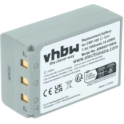 vhbw - NP-100 - 1950mAh - 7.4V - Batterie vhbw - NP-100 - 1950mAh - 7.4V - Batterie