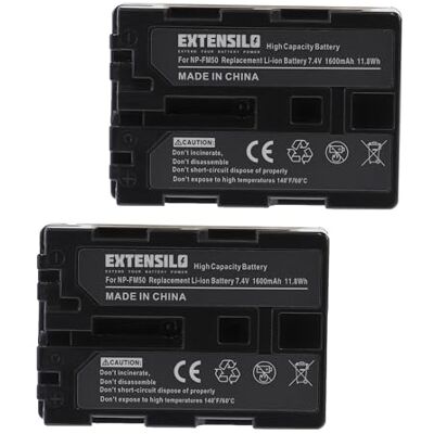 EXTENSILO 2X Batteries Remplacement pour Trotec 3110003810 pour Appareil Photo (1600mAh, 7,4V, Li-ION) EXTENSILO 2X Batteries Remplacement pour Trotec 3110003810 pour Appareil Photo (1600mAh, 7,4V, Li-ION)