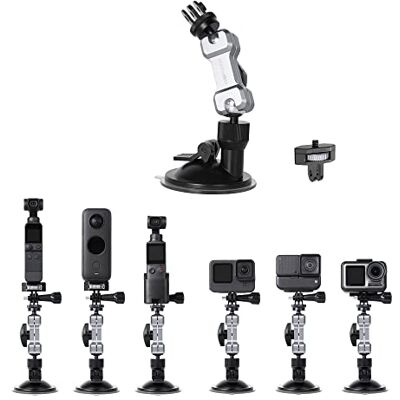 Fututech Support de Ventouse Réglable+1/4 Adapteur pour DJI Action 2 Osmo Action Pocket 2 Holder pour GoPro pour Insta 360 One X2 RS Insta360 Go Fimi Palm Accessoire Caméra d'action Fututech Support de Ventouse Réglable+1/4 Adapteur pour DJI Action 2 Osmo Action Pocket 2 Holder pour GoPro pour Insta 360 One X2 RS Insta360 Go Fimi Palm Accessoire Caméra d'action