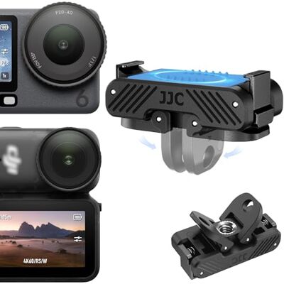 JJC Osmo Nano Adaptateur magnétique à libération rapide, double direction compatible avec Osmo Action 6, remplacement/mise à niveau du support à dégagement rapide OEM, griffes pliables et trou de vis JJC Osmo Nano Adaptateur magnétique à libération rapide, double direction compatible avec Osmo Action 6, remplacement/mise à niveau du support à dégagement rapide OEM, griffes pliables et trou de vis