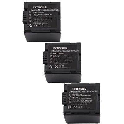EXTENSILO 3X Batteries Compatible avec Hitachi DZ-MV350A, DZ-MV350E, DZ-MV380A, DZ-MV380E Appareil Photo, Reflex numérique (2500mAh, 7,4V, Li-ION) EXTENSILO 3X Batteries Compatible avec Hitachi DZ-MV350A, DZ-MV350E, DZ-MV380A, DZ-MV380E Appareil Photo, Reflex numérique (2500mAh, 7,4V, Li-ION)