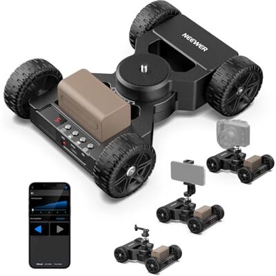 NEEWER Appareil photo motorisé Slider Dolly avec contrôle par application, équipé d'un double moteur ultra silencieux, 5 heures d'autonomie, compatible avec GoPro, iPhone, Android, Samsung DSLR NEEWER Appareil photo motorisé Slider Dolly avec contrôle par application, équipé d'un double moteur ultra silencieux, 5 heures d'autonomie, compatible avec GoPro, iPhone, Android, Samsung DSLR
