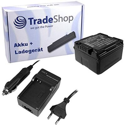 Trade-Shop Contenu de la livraison : batterie + chargeur de batterie avec adaptateur allume-cigare compatible avec Panasonic HDC DX1 DX3 SD3 SD5 SD7 SD9 SD10 SD20 SD100 SD200 SD300 SD600 SD707 HS9 HS20 HS100 Trade-Shop Contenu de la livraison : batterie + chargeur de batterie avec adaptateur allume-cigare compatible avec Panasonic HDC DX1 DX3 SD3 SD5 SD7 SD9 SD10 SD20 SD100 SD200 SD300 SD600 SD707 HS9 HS20 HS100