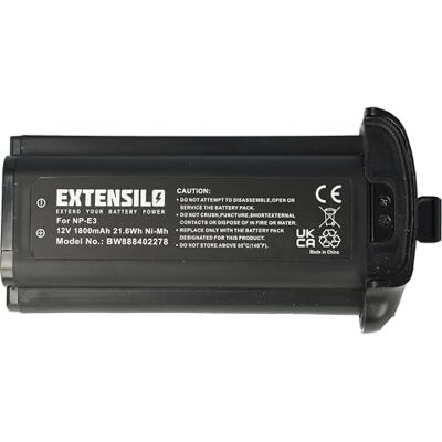 EXTENSILO Batterie Compatible avec Canon EOS 1D Mark II, 1Ds Mark II, 1D Mark II N, 1Ds, 1D Appareil Photo, Reflex numérique (1800mAh, 12V, NiMH) EXTENSILO Batterie Compatible avec Canon EOS 1D Mark II, 1Ds Mark II, 1D Mark II N, 1Ds, 1D Appareil Photo, Reflex numérique (1800mAh, 12V, NiMH)