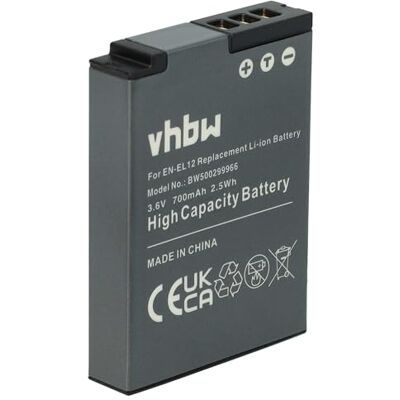 vhbw 1 batterie compatible avec Nikon Coolpix S1000pj, S1000, P330, S1100pj, P340, S1100, S1200, P300, P310 appareil photo (700mAh, 3,6V, Li-Ion) vhbw 1 batterie compatible avec Nikon Coolpix S1000pj, S1000, P330, S1100pj, P340, S1100, S1200, P300, P310 appareil photo (700mAh, 3,6V, Li-Ion)