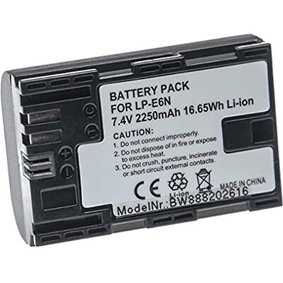 vhbw Batterie Compatible avec Canon EOS R (Ra), 80D, R5, 7D Mark II, 70D, 90D, R, 6D Mark II, R5 C, 7D Appareil Photo (2250mAh, 7,4V, Li-ION), Puce d vhbw Batterie Compatible avec Canon EOS R (Ra), 80D, R5, 7D Mark II, 70D, 90D, R, 6D Mark II, R5 C, 7D Appareil Photo (2250mAh, 7,4V, Li-ION), Puce d