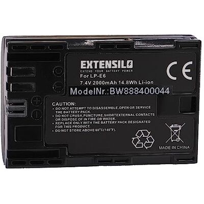 EXTENSILO Batterie Compatible avec Blackmagic Pocket Cinema 4K Appareil Photo, Reflex numérique (2000mAh, 7,4V, Li-ION) EXTENSILO Batterie Compatible avec Blackmagic Pocket Cinema 4K Appareil Photo, Reflex numérique (2000mAh, 7,4V, Li-ION)