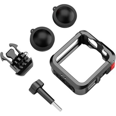 Alksubbm Cadre d'extension en métal pour 2 caméras d'action Support multifonction Adaptateur de base Adaptateur de base Boîtier de protection en aluminium Alksubbm Cadre d'extension en métal pour 2 caméras d'action Support multifonction Adaptateur de base Adaptateur de base Boîtier de protection en aluminium