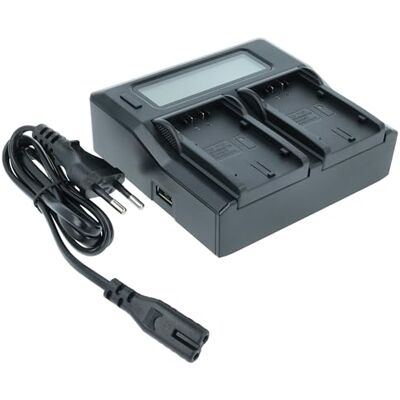 vhbw Double chargeur compatible avec Panasonic CGA-D54SE/1B, CGA-D54SE/1H, CGA-S602 Caméscope Action Cam-Batterie Coque de charge avec écran vhbw Double chargeur compatible avec Panasonic CGA-D54SE/1B, CGA-D54SE/1H, CGA-S602 Caméscope Action Cam-Batterie Coque de charge avec écran