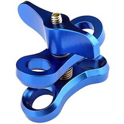 Nucelit Boule de 2,5 cm pour clip papillon en alliage d'aluminium pour lampes de plongée, support de bras pour accessoires d'appareil photo, support de lampe à tête sphérique robuste Nucelit Boule de 2,5 cm pour clip papillon en alliage d'aluminium pour lampes de plongée, support de bras pour accessoires d'appareil photo, support de lampe à tête sphérique robuste