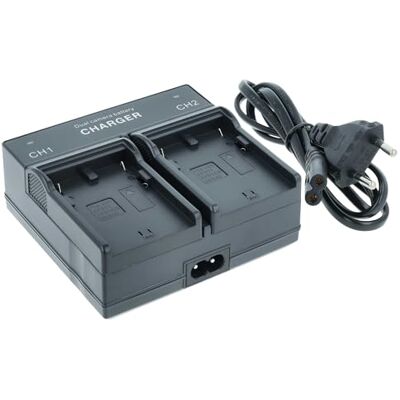 vhbw Chargeur de Batterie Double Compatible avec Canon G-10Hi, G-1500, G-30Hi, G-35Hi, G-45Hi, GL1, GL-1 caméra, DSLR, Action-cam vhbw Chargeur de Batterie Double Compatible avec Canon G-10Hi, G-1500, G-30Hi, G-35Hi, G-45Hi, GL1, GL-1 caméra, DSLR, Action-cam