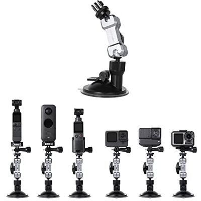 Fututech Support de Ventouse en Métal Réglable pour DJI Action 2 Osmo Action Pocket 2 Holder pour GoPro pour Insta 360 One X2 RS Insta360 Go Fimi Palm Accessoire Caméra d'action Fututech Support de Ventouse en Métal Réglable pour DJI Action 2 Osmo Action Pocket 2 Holder pour GoPro pour Insta 360 One X2 RS Insta360 Go Fimi Palm Accessoire Caméra d'action