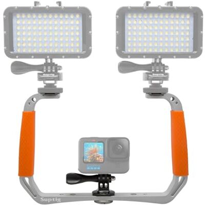 Suptig Support de plongée compatible avec GoPro Hero 13 12 11 10 9 8 7, DJI Osmo, Insta 360, Akaso, Olympus TG, téléphone et autres caméras d'action Suptig Support de plongée compatible avec GoPro Hero 13 12 11 10 9 8 7, DJI Osmo, Insta 360, Akaso, Olympus TG, téléphone et autres caméras d'action