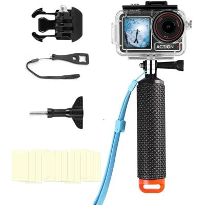 BO&DQQ Boîtier étanche sous l'eau compatible avec DJI Osmo Action 5 Pro/Action 4/Action 3, 50 m de profondeur avec kit d'accessoires de montage de poignée d'appareil photo BO&DQQ Boîtier étanche sous l'eau compatible avec DJI Osmo Action 5 Pro/Action 4/Action 3, 50 m de profondeur avec kit d'accessoires de montage de poignée d'appareil photo