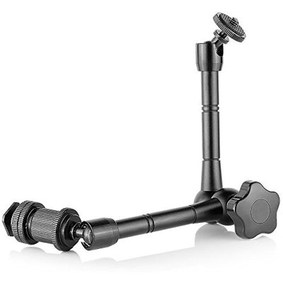 scozzi Bras magique articulé de 27,9 cm pour support de sabot Fonctionne avec appareil photo reflex numérique, moniteur LCD, moniteur DV, lumières LED, lumière flash scozzi Bras magique articulé de 27,9 cm pour support de sabot Fonctionne avec appareil photo reflex numérique, moniteur LCD, moniteur DV, lumières LED, lumière flash