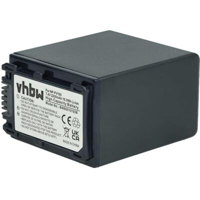 vhbw Batterie de rechange compatible pour caméscope Sony DCR-DVD310E, DCR-DVD410E, DCR-DVD450E (2200mAh, 7.2V, Li-ion) + Info Chip vhbw Batterie de rechange compatible pour caméscope Sony DCR-DVD310E, DCR-DVD410E, DCR-DVD450E (2200mAh, 7.2V, Li-ion) + Info Chip