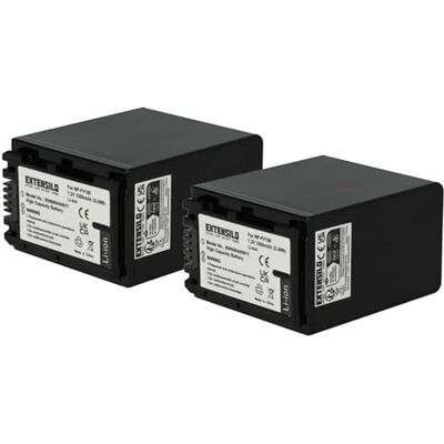 EXTENSILO 2 piles compatibles avec Sony DCR-DVD510E, DCR-DVD610E, DCR-DVD650E appareil photo numérique, DSLR (3300 mAh, 7,4 V, Li-Ion) EXTENSILO 2 piles compatibles avec Sony DCR-DVD510E, DCR-DVD610E, DCR-DVD650E appareil photo numérique, DSLR (3300 mAh, 7,4 V, Li-Ion)