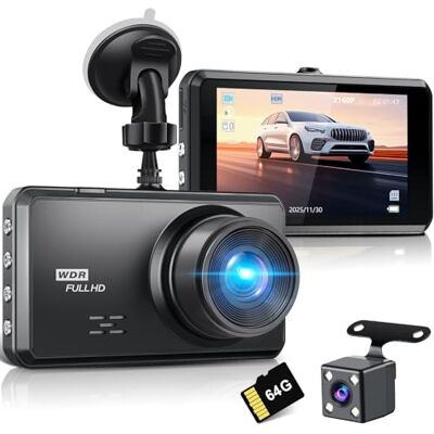 Miden S7 2.5K Dashcam Voiture Avant Arrière,Carte SD 64G,Camera Embarquée Voiture 1600P+1080P FHD,IPS 3.2" Camera Voiture Grand Angle de 336 °,G-Capteur,WDR,24H Mode Parking,Enregistrement en Boucle Miden S7 2.5K Dashcam Voiture Avant Arrière,Carte SD 64G,Camera Embarquée Voiture 1600P+1080P FHD,IPS 3.2" Camera Voiture Grand Angle de 336 °,G-Capteur,WDR,24H Mode Parking,Enregistrement en Boucle