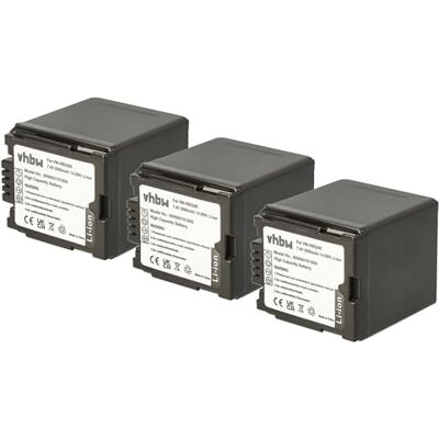 vhbw Lot de 3 batteries compatibles avec caméscope Panasonic HDC-SD600, HDC-SD707, HDC-SD9 2000 mAh, 7,2 V, Li-ion + Infochip vhbw Lot de 3 batteries compatibles avec caméscope Panasonic HDC-SD600, HDC-SD707, HDC-SD9 2000 mAh, 7,2 V, Li-ion + Infochip
