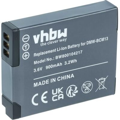 vhbw Batterie Compatible avec Panasonic Lumix DMC-TZ41, DMC-TZ56, DMC-TZ61, DMC-TZ71 Appareil Photo Digital Reflex APRN (900mAh, 3,6V, Li-ION) vhbw Batterie Compatible avec Panasonic Lumix DMC-TZ41, DMC-TZ56, DMC-TZ61, DMC-TZ71 Appareil Photo Digital Reflex APRN (900mAh, 3,6V, Li-ION)