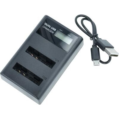 vhbw Chargeur de Batterie Double USB-C/Micro-USB Compatible avec Canon Digital Ixus 95 is Appareil Photo, DSLR, Action-cam + câble Micro-USB vhbw Chargeur de Batterie Double USB-C/Micro-USB Compatible avec Canon Digital Ixus 95 is Appareil Photo, DSLR, Action-cam + câble Micro-USB