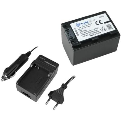Trade-Shop SET : Batterie Li-Ion pour appareil photo + chargeur remplace NP-FH-40 NP-FH-50 NP-FH-60 NP-FH-70 NP-FH-100 compatible avec Sony DCR-DVD92/E DCR-DVD103/E DCR-DVD105/E DCR-DVD106/E Trade-Shop SET : Batterie Li-Ion pour appareil photo + chargeur remplace NP-FH-40 NP-FH-50 NP-FH-60 NP-FH-70 NP-FH-100 compatible avec Sony DCR-DVD92/E DCR-DVD103/E DCR-DVD105/E DCR-DVD106/E