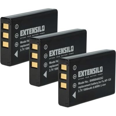 EXTENSILO 3X Batteries Compatible avec Sports Camera HT200, TM200 Appareil Photo, Reflex numérique (1800mAh, 3,7V, Li-ION) EXTENSILO 3X Batteries Compatible avec Sports Camera HT200, TM200 Appareil Photo, Reflex numérique (1800mAh, 3,7V, Li-ION)