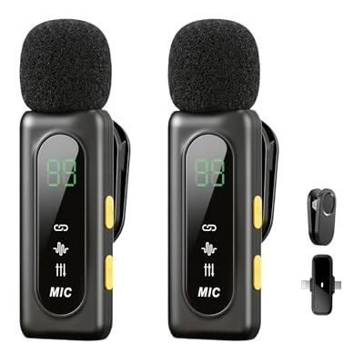 arimepi Mini microphone Lavalier Plug and Play sans fil pour iOS/Android, convient pour les interviews, les enregistrements vidéo, YouTube, TikTok et Blogging (portable) arimepi Mini microphone Lavalier Plug and Play sans fil pour iOS/Android, convient pour les interviews, les enregistrements vidéo, YouTube, TikTok et Blogging (portable)