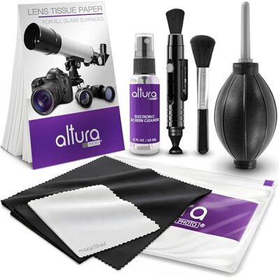 Altura Photo Kit de nettoyage professionnel pour appareils photo reflex numériques et appareils électroniques sensibles avec lentille de pulvérisation de 56,7 g et nettoyant LCD Altura Photo Kit de nettoyage professionnel pour appareils photo reflex numériques et appareils électroniques sensibles avec lentille de pulvérisation de 56,7 g et nettoyant LCD