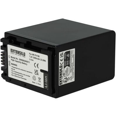 EXTENSILO 1 batterie compatible avec appareil photo Sony HDR-PJ740, HDR-PJ740VE, HDR-PJ650VE (3300 mAh, 7,4 V, Li-Ion) EXTENSILO 1 batterie compatible avec appareil photo Sony HDR-PJ740, HDR-PJ740VE, HDR-PJ650VE (3300 mAh, 7,4 V, Li-Ion)