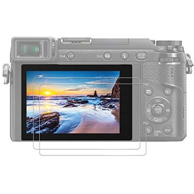 JJC Lot de 2 films protecteurs d'écran en verre trempé pour Panasonic GH7/GH6, GX85/GX80, FZ2000/FZ2500, G7/FZ300, G80/G85, LX10/LX15 Appareil photo numérique, ultra fin, incassable, anti-bulles JJC Lot de 2 films protecteurs d'écran en verre trempé pour Panasonic GH7/GH6, GX85/GX80, FZ2000/FZ2500, G7/FZ300, G80/G85, LX10/LX15 Appareil photo numérique, ultra fin, incassable, anti-bulles