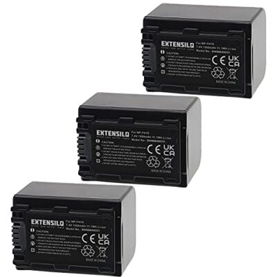 EXTENSILO 3X Batterie Compatible avec Sony DCR-DVD405, DCR-DVD405E, DCR-DVD406, DCR-DVD406E Appareil Photo, Reflex numérique (1500mAh, 7,4V, Li-ION) EXTENSILO 3X Batterie Compatible avec Sony DCR-DVD405, DCR-DVD405E, DCR-DVD406, DCR-DVD406E Appareil Photo, Reflex numérique (1500mAh, 7,4V, Li-ION)