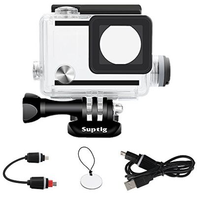 Suptig Boîtier étanche Rechargeable pour caméra de Sport extérieure GoPro Hero 4 Hero 3+ Hero3 pour Une Utilisation sous l'eau Étanche jusqu'à 40 m Suptig Boîtier étanche Rechargeable pour caméra de Sport extérieure GoPro Hero 4 Hero 3+ Hero3 pour Une Utilisation sous l'eau Étanche jusqu'à 40 m