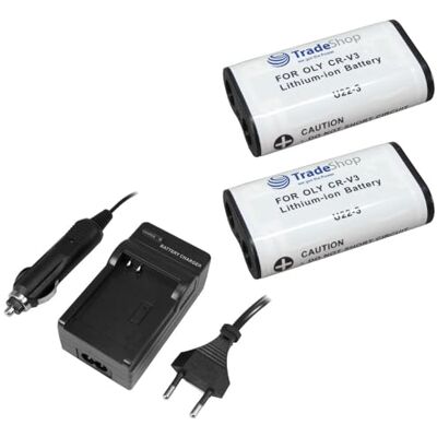 Trade-Shop Lot de 2 batteries Li-Ion pour appareil photo Pentax Optio 330-GS 43-W Ist D IST DL S30 S40 S45 S50 S55 S60 D-435 K100D Trade-Shop Lot de 2 batteries Li-Ion pour appareil photo Pentax Optio 330-GS 43-W Ist D IST DL S30 S40 S45 S50 S55 S60 D-435 K100D
