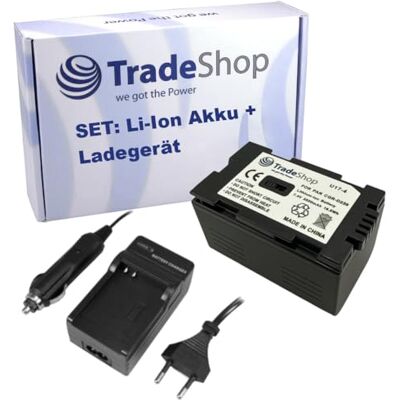 Trade-Shop Contenu de la livraison : batterie Li-Ion + chargeur de batterie avec adaptateur allume-cigare compatible avec PANASONIC CGP-D28A/1B S SE/1B CGP-D110 CGP-D120 CGP-D220 CGP-D320 HITACHI DZBP16 DZBP28 Trade-Shop Contenu de la livraison : batterie Li-Ion + chargeur de batterie avec adaptateur allume-cigare compatible avec PANASONIC CGP-D28A/1B S SE/1B CGP-D110 CGP-D120 CGP-D220 CGP-D320 HITACHI DZBP16 DZBP28