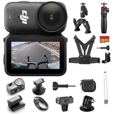 DJI Osmo Nano Combo Multi-Vue Cyclisme (128 Go) avec Carte Micro SD Extra 256Go, Caméra Vlog Native 4K/60fps avec Capteur 1/1.3'', Vidéo FOV de Largeur 143°, Caméra Corps Étanche Kit Accessoires de DJI Osmo Nano Combo Multi-Vue Cyclisme (128 Go) avec Carte Micro SD Extra 256Go, Caméra Vlog Native 4K/60fps avec Capteur 1/1.3'', Vidéo FOV de Largeur 143°, Caméra Corps Étanche Kit Accessoires de