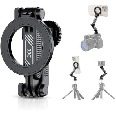 JJC Support de trépied magnétique pour téléphone avec griffe et vis 6,35 mm, flexible et réglable pour iPhone 16 15 14 13 pour GoPro Hero 13 12 11 pour caméras d'action DJI Action 4 3 JJC Support de trépied magnétique pour téléphone avec griffe et vis 6,35 mm, flexible et réglable pour iPhone 16 15 14 13 pour GoPro Hero 13 12 11 pour caméras d'action DJI Action 4 3