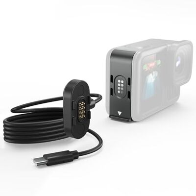 Jeebel Couvercle de Charge Magnétique, Kit de Couvercle Porte Batterie & Câble USB-C pour GoPro Hero 9/10/11/12/13, Imperméable, Résistant à la Neige, Support Charge Rechangede pour Accessoires GoPro Jeebel Couvercle de Charge Magnétique, Kit de Couvercle Porte Batterie & Câble USB-C pour GoPro Hero 9/10/11/12/13, Imperméable, Résistant à la Neige, Support Charge Rechangede pour Accessoires GoPro
