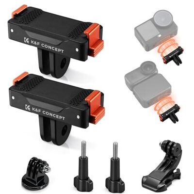 K&F CONCEPT Lot de 2 adaptateurs magnétiques à dégagement rapide compatible avec DJI Osmo Action 6 K&F CONCEPT Lot de 2 adaptateurs magnétiques à dégagement rapide compatible avec DJI Osmo Action 6