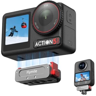 BRDRC Action 5 Pro Support adaptateur magnétique à dégagement rapide, base d'extension en alliage d'aluminium avec trou de vis 1/4 pour adaptateur Go Pro, compatible avec DJI Osmo 360, Action 5 Pro BRDRC Action 5 Pro Support adaptateur magnétique à dégagement rapide, base d'extension en alliage d'aluminium avec trou de vis 1/4 pour adaptateur Go Pro, compatible avec DJI Osmo 360, Action 5 Pro