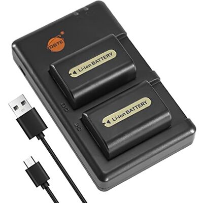 DSTE 2pcs NP-FH50 (1200mAh/7.4V) Batterie and Chargeur Compatible pour Sony DSLR-A230, DSLR-A290, DSLR-A330, DSLR-A380, DSLR-A390, DSC-HX1, DSC-HX100V, DSC-HX200V, HDR-TG5V, HDR-TG3, HDR-TG5, HDR-TG7 DSTE 2pcs NP-FH50 (1200mAh/7.4V) Batterie and Chargeur Compatible pour Sony DSLR-A230, DSLR-A290, DSLR-A330, DSLR-A380, DSLR-A390, DSC-HX1, DSC-HX100V, DSC-HX200V, HDR-TG5V, HDR-TG3, HDR-TG5, HDR-TG7