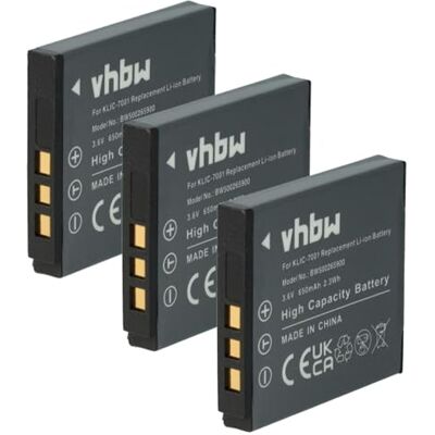 vhbw Lot de 3 batteries compatibles avec Praktica DMMC3D, DMMC-3D DSLR (480 mAh, 3,6 V, Li-Ion) vhbw Lot de 3 batteries compatibles avec Praktica DMMC3D, DMMC-3D DSLR (480 mAh, 3,6 V, Li-Ion)