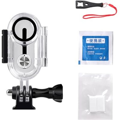 Ksikdeg Boîtier étanche pour caméras GO 3S avec lentille en verre optique coulissante, adaptateurs de montage inclus, étui transparent pour imagerie sous-marine 60 m Ksikdeg Boîtier étanche pour caméras GO 3S avec lentille en verre optique coulissante, adaptateurs de montage inclus, étui transparent pour imagerie sous-marine 60 m