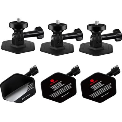 K&F CONCEPT Lot de 3 supports adhésifs flexibles pour casque GoPro Hero13/12/11/10/9, DJI Osmo 360, Action 3/4/5 Pro, Insta360 X5 X4 X3, accessoires de caméra d'action, support adhésif adhésif K&F CONCEPT Lot de 3 supports adhésifs flexibles pour casque GoPro Hero13/12/11/10/9, DJI Osmo 360, Action 3/4/5 Pro, Insta360 X5 X4 X3, accessoires de caméra d'action, support adhésif adhésif