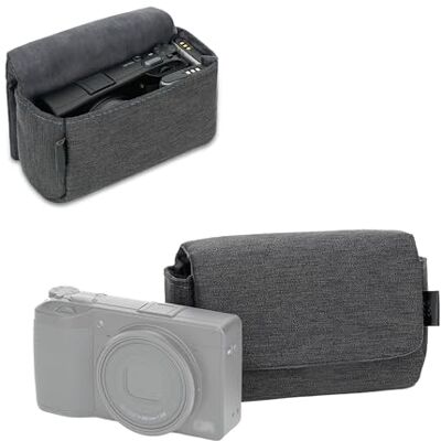 JJC Sacoche pour appareil photo compact en polyester Oxford résistant (fermeture magnétique) pour Ricoh GR IV IIIx III II pour Sony RX100 III IV V VI pour Canon G7X Mark III II et 2 batteries SD TF JJC Sacoche pour appareil photo compact en polyester Oxford résistant (fermeture magnétique) pour Ricoh GR IV IIIx III II pour Sony RX100 III IV V VI pour Canon G7X Mark III II et 2 batteries SD TF