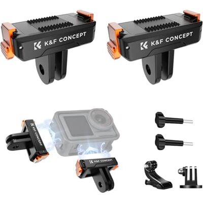 K&F CONCEPT Lot de 2 adaptateurs magnétiques pour DJI Osmo Action 5 Pro 4 3 K&F CONCEPT Lot de 2 adaptateurs magnétiques pour DJI Osmo Action 5 Pro 4 3